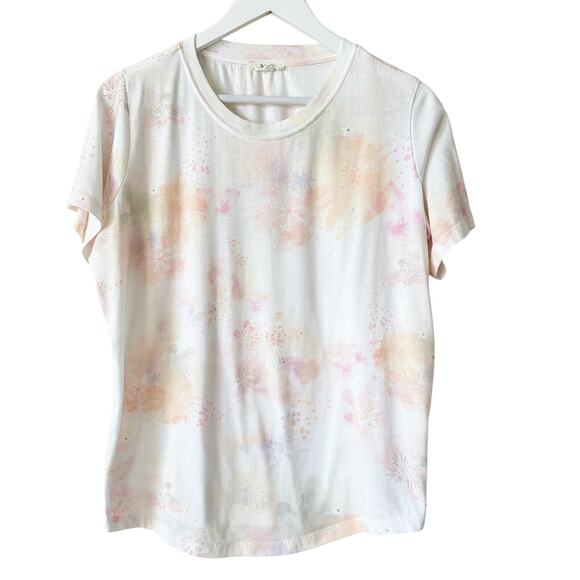 Splendid Eco T-Shirt Size 1X Tie-Dye Floral Colorful Multicolor Casual Soft Tee - Picture 1 of 5